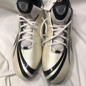 REEBOK BURNER SPEED HIGH TOPS CLEATS BLK/PEARL WHT